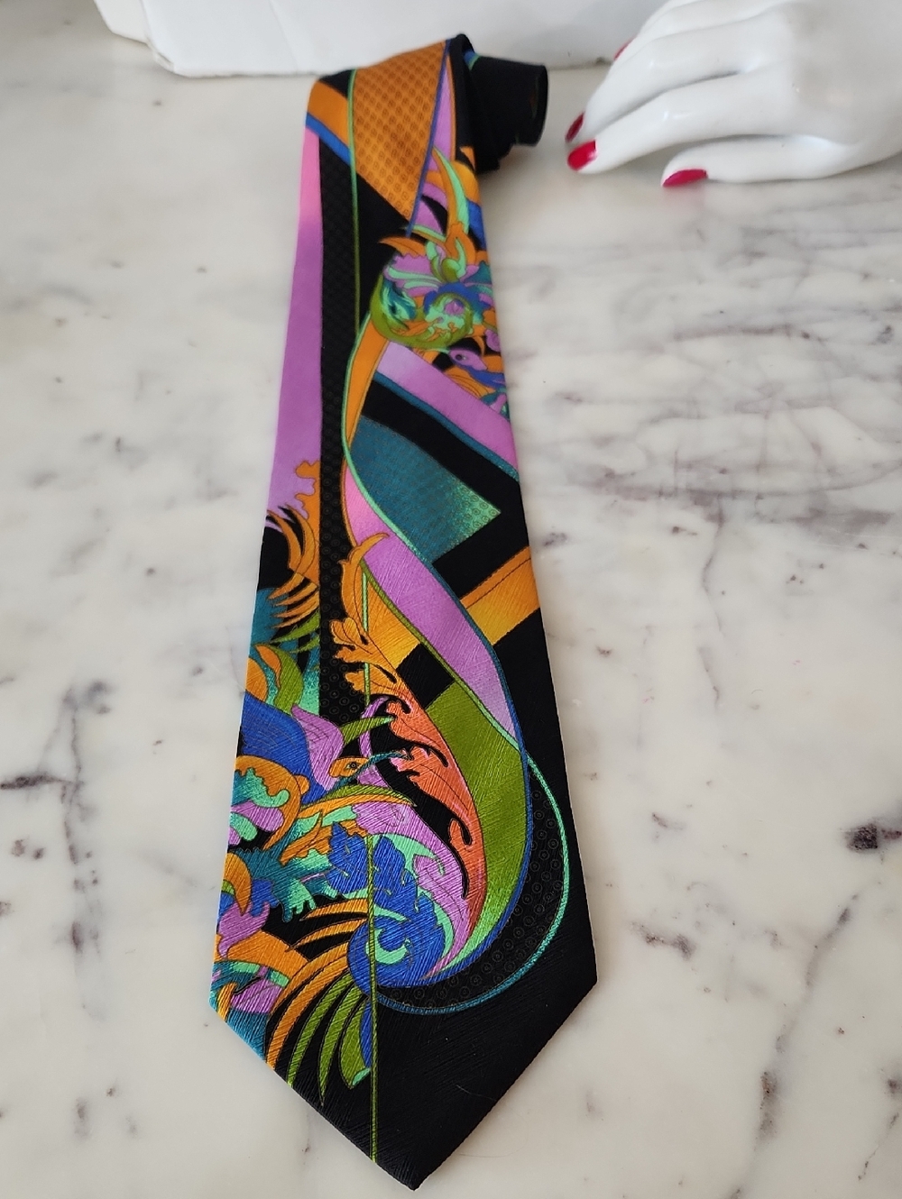 Vintage Vitaliano Pancaldi 💯% Silk Handmade Neck Tie Italy